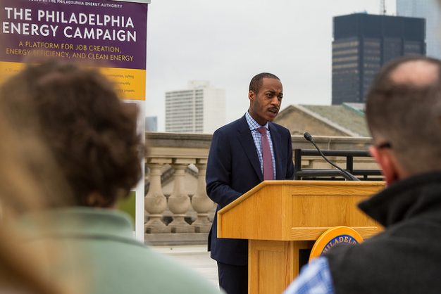 Philadelphia leaders announce Solarize Philly as part of the $1 billion Philadelphia Energy Campaign. Flickr/Philadelphia City Council