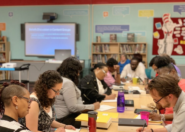 Teachers in the Detroit school district recently participated in a training session on gifted education. Photo by Kyla Heat/Chalkbeat